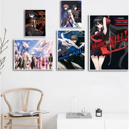Adventure Anime Movie Akame Ga Kill Poster Japanese Fantasy Manga Wall Picture Kids Room Home Decor Art Prints