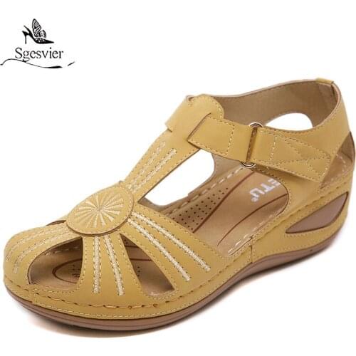 Sgesvier Women Sandals 2021 New Summer Shoes Woman Soft Bottom Wedges Shoes Women Platform Sandals Gladiator Sandalias Mujer