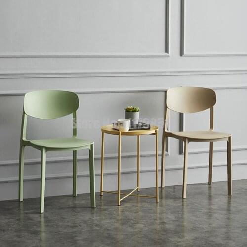 Nordic dining chair household plastic chair modern minimalist horn negotiation desk chair stool backrest net red makeup chair