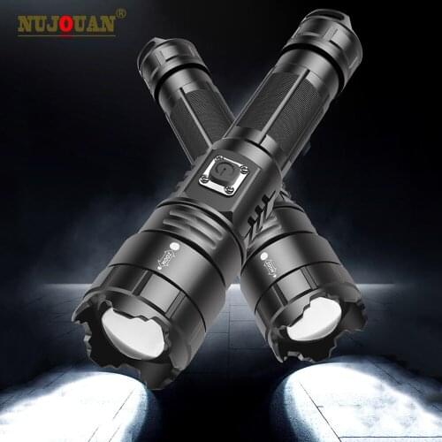 Led Can be Charged Flashlight Ultra Bright Torch Camping Light 5 Switch Mode Waterproof Zoomable Bicycle Light Use 18650 Battery