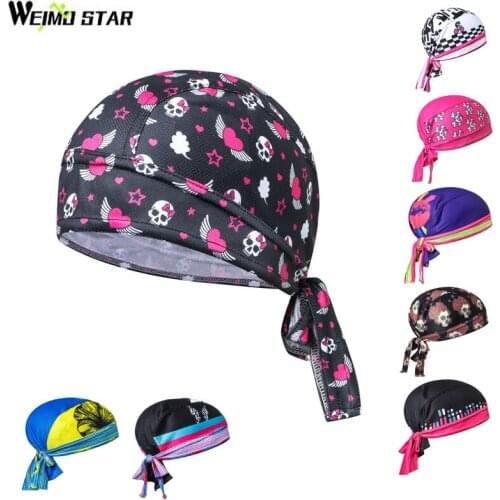 Weimostar Cycling Cap Pirate Headband Skull Style Outdoor Bicycle Cap Women Breathable MTB Bike Head Scarf Bandana Ciclismo