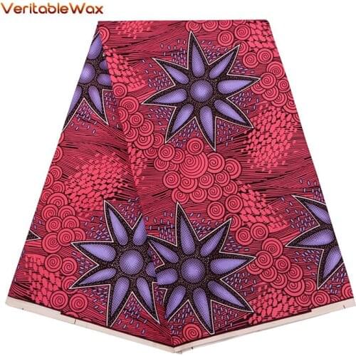 Veritablewax Ankara African Polyester Wax Prints Fabric new bintareal High Quality 6 yards African Fabric for Party Dress FP6174