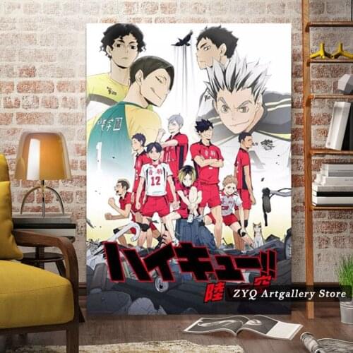Japanese Anime Haikyuu! Volleyball Sports Cartoon Painting Art Home Wall Decor Quality Canvas Posters Kids Room Living Picture