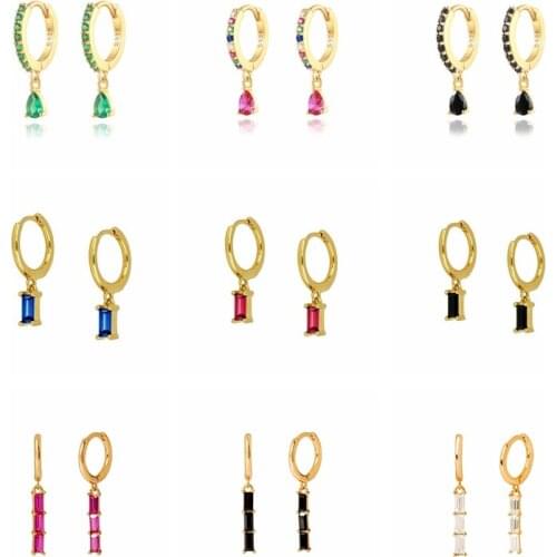 BOAKO 925 Sterling Silver Hoop Earrings Jewelry For Women 2021 Pendientes Zircon Heart Huggie Earings Joyero Gifts Aros Colores