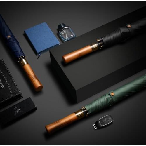 122cm Large Clear Long Umbrella Wooden Handle Windproof Men Golf Umbrella Rain Women Sun Protection UV Parasol Umbrellas Outdoor