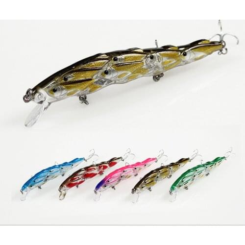 15g/12cmLong Casting Fishing Wobbler Minnow Swimbait Japan Fishing Hard Lure Jointed Crankbait Bass Pike Fish Herring Lure Hook