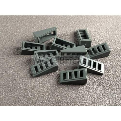 20pcs/lot MOC Bricks Dark Gray Slope 18 2 x 1 x 2/3 with 4 Slots fit with 61409 DIY Building Blocks Toys for KIDS Xmas gifts