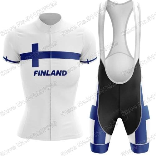 2021 Finland Women V4 Cycling Jersey Set Summer Clothing Road Bike Shirts Suit Bicycle Bib Shorts MTB Wear Maillot Ropa