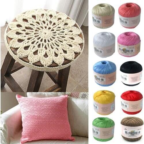 50g/Ball Cotton Yarn 2 Ply Middle Thin 0.8mm Lace Thin Yarn Machine Knitting Crochet For DIY Hand Knitted Craft Threads