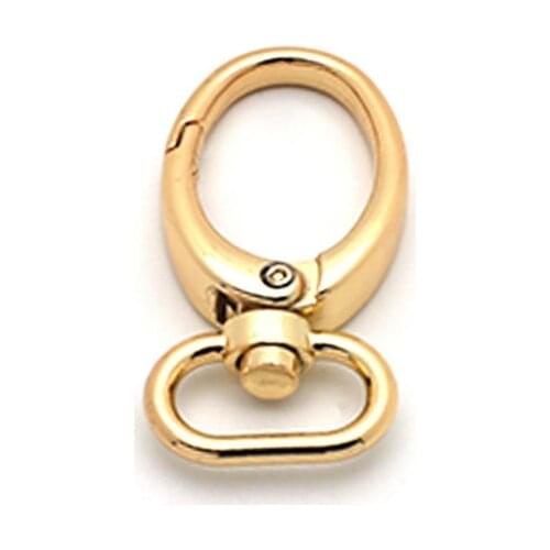 50pcs/lot Bags High Quality Gold Swivel Lobster Clasp Clips Key Hook Keychain Split Key Ring Findings Clasps For Keychains Diy