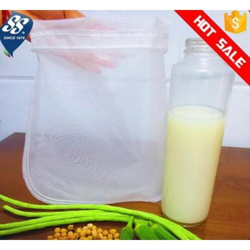 50PCS Reusable Food Fruit Filter Bag Nut Milk Bag Squeeze Juice Grid Mesh Filter Sieve Raw Soup FDA Food Grade 11.8 x 11.8 inch