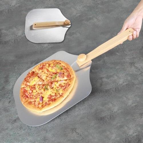 60% Hot Sales!!! Removable Pizza Cake Turning Shovel Peel Kitchen Supplies with Foldable Handle