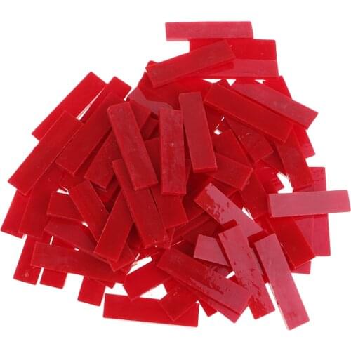 80 Pieces Mosaic Tiles Colored Glass - Assorted Colors for Art Craft and Home Decorations - 200g, 10x40mm Rectangle