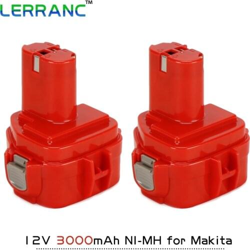 2PCS PA12 12V 3000mAh Ni-MH Replacement Cordless Tools Battery for Makita 1220 1233 1234 1235 1235F 1050D 192696-2 192698-8