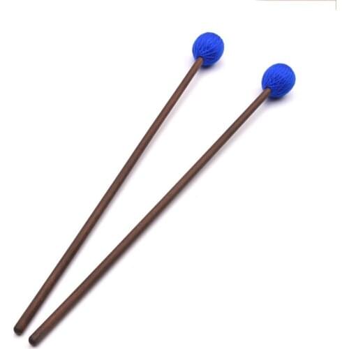 2pcs Marimba Mallets Medium Hard Keyboard Drumsticks Drum Sticks Soft Yarn Head for Percussion Instruments Parts Accessories