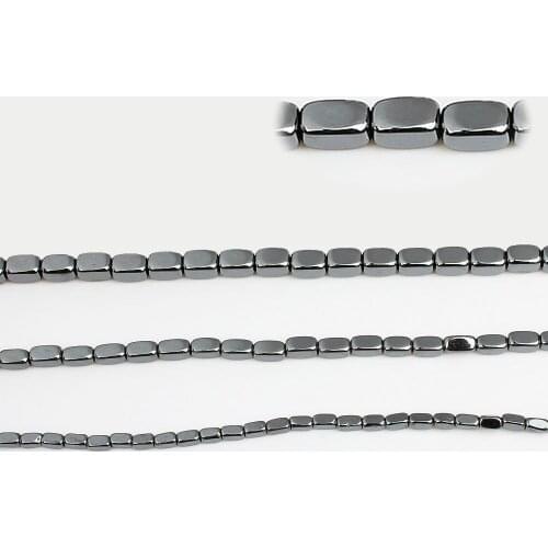 4~9mm Natural Stone Black Hematite Cuboid Small Loose Beads for Womens Jewelry Making DIY Necklace Bracelet Accessories 15