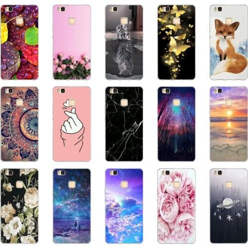 A For Cover Huawei P9 Lite Case Cute Animal Silicon Soft TPU for Funda Huawei P9 Lite Case 2016 P9 P9Lite Phone Back Cases
