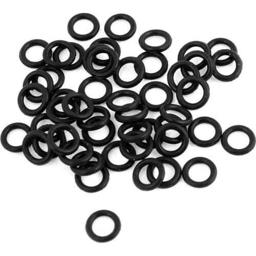 Black 5mm External Diameter Rubber O-ring Oil Seal Sealing Ring 50 Pcs