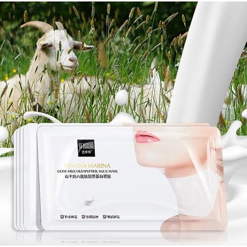 Goat Milk Hexapeptide Neck Mask Neck Pack Hydrating Whitening Collagen Neck Patch Anti Wrinkle Anti Aging Lifting Firming Cream