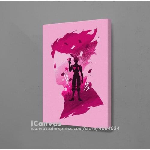 Hisoka Pop hunter x hunter hxh anime Poster Framed Wooden Canvas Wall Art Decoration Prints for Room Home Frame Decor Painting