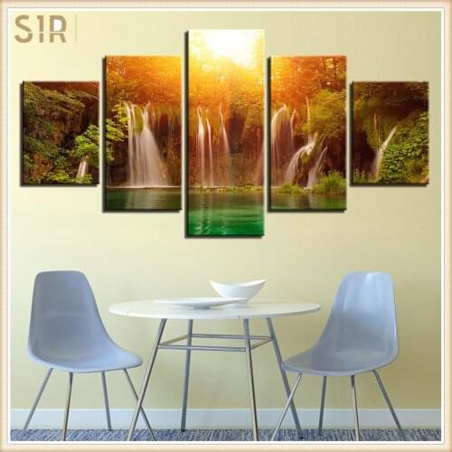 Beautiful Scenery HD Printed 5 Piece Canvas Art Scenery Painting Wall Pictures for Living Room Home Decor Anime Poster Wall Art