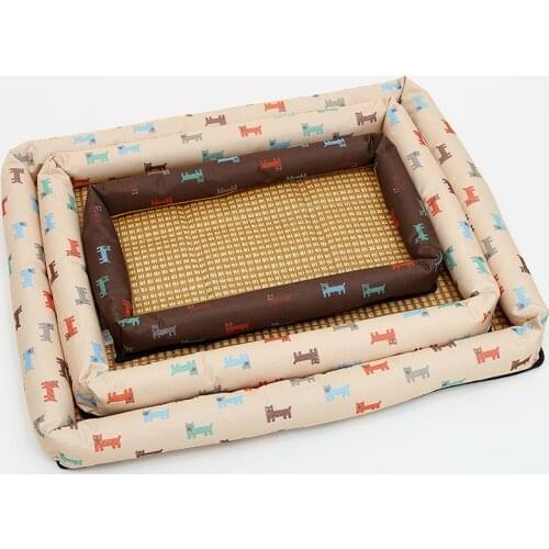 Summer Fashion Mat Pet Nest Ventilation Printed Fabric Dogs Mats and Cats Beds Pad Common for Large Medium and Small Dogs