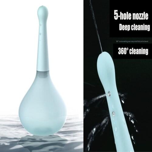 Shop Anal Vagina Cleaner Douche Masturbator Enema Cleaning Container for Men Women Enema Bulb Anal Cleaner Adult Sex Products18