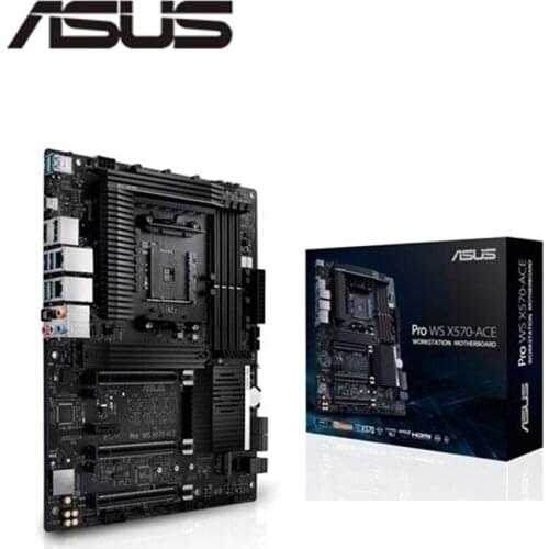 NEW For ASUS Pro WS X570-ACE Motherboard Socket AM4 DDR4 For AMD X570M X570 Original Desktop PCI-E 4.0 m.2 sata3 Mainboard