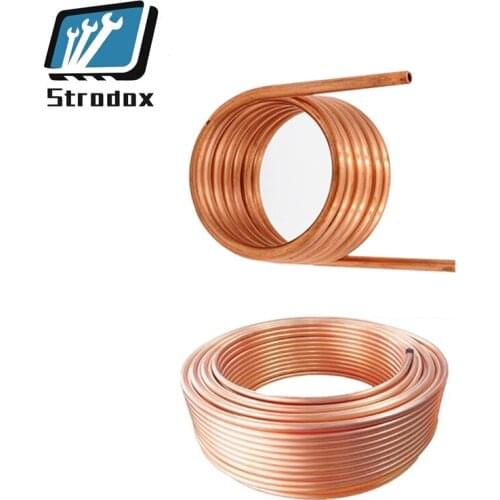 Copper coil tube 5mm Air conditioning copper tube Hollow self-adhesive coil experimental 1m 12.7*0.7mm 14*1mm 16*1mm 19*0.9mm