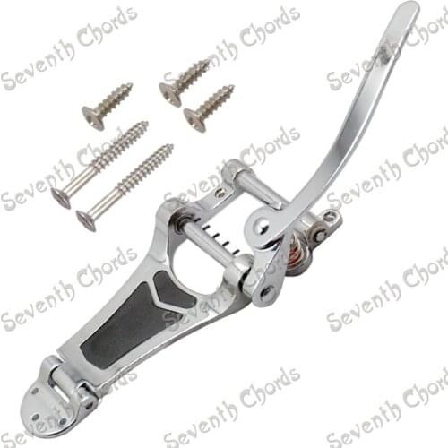 A set Chrome G ES 355 Guitar Vibrato Bridge tailpiece for Arch Top Archtop Hollow Semi Hollow Jazz Electric Guitar