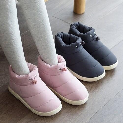 2021 new fashion slip-on casual shoes woman boot warm plush solid basic ankle boots women sandals winter shoes women snow boots