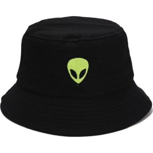 Alien bucket hat hip hop cotton embroidery fishermen cap outdoor sports fishing sun hat beach women panama sunhat bob dropship