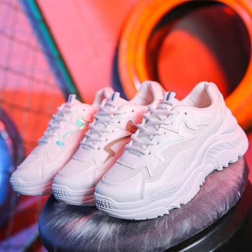 Dropshipping Women Shoes Autumn White Shoes Sneakers Women Fashion Brand Retro Platform Shoes Footwear Breathable Mesh Sneakers
