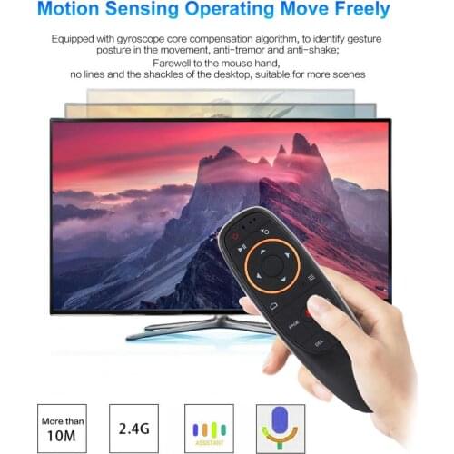 G10 Air Mouse Quick Response Fast Transmission Ergonomic 2.4GHz Wireless Infrared Gyro Smart Voice Controller for TV Box