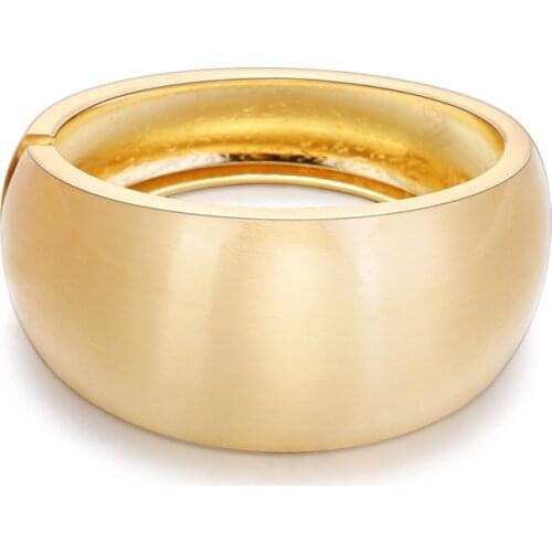 Wide Frosted Bangles Minimalist Gold Color Bracelets For Women Accessories Fashion Jewellery 2021
