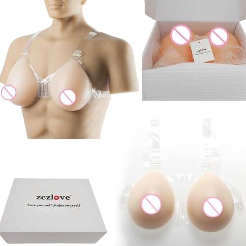 Cross-Dresser Silicone Crossdressing Props Breast Bra Strap Realistic Boobs False Artificial Breast Forms Match Good Package