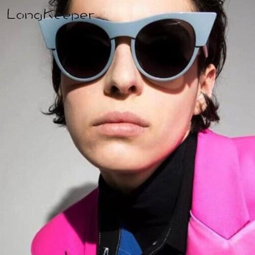 Vintage Women Sunglasses Cat Eye Sexy Lady Retro Sun Glasses Brand Designer Blue Eyewear For Female Oculos Shopping Outdoor