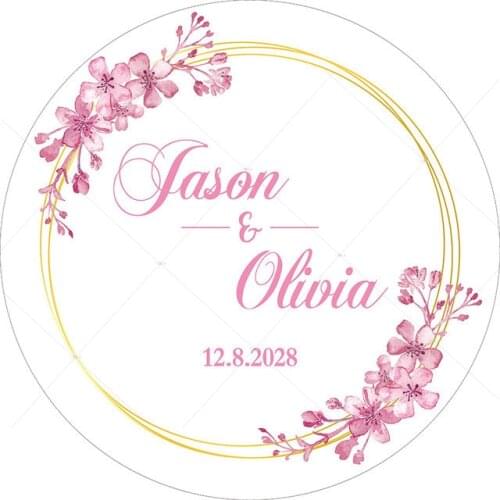 Wedding Custom Circle Round Backdrop Golden Frame Birthday Party Baby Shower Flowers Decorations Photography Backgrounds Covers