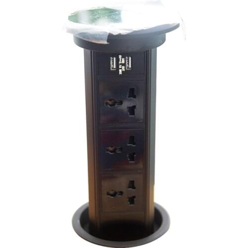 New Design Smart Home Wifi Electrical Sockets Universal power outlets 2 USB Charger Qi Wireless fast charger Desktop Socket