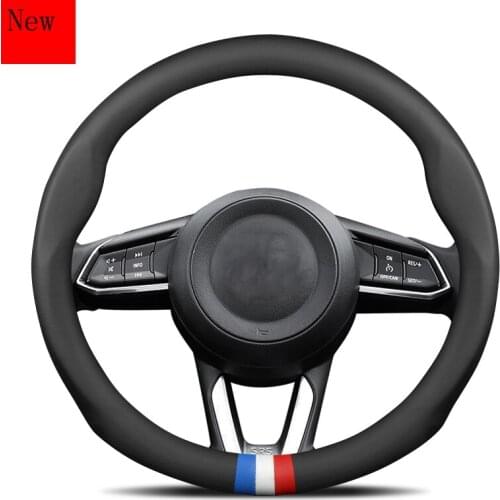 Universal Steering Wheel Cover Leather 37\38cm All Series Car Models for Mazda Ruiyi Atenza 3 / 6 Onxela CX5 CX4 Cx7 Interior