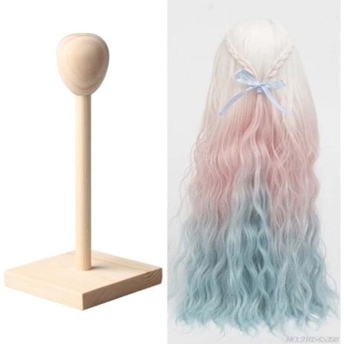 1/3 1/4 1/6 Wooden Hair Wigs Hat Cap Holder Stand Display Rack Tool for Shop Doll JY05 21 Dropshipping