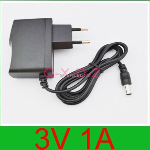 1PCS 3V 1A High quality AC 100V-240V Converter Switching power adapter DC 3V 1A 1000mA Supply EU Plug DC 5.5mm x 2.1mm