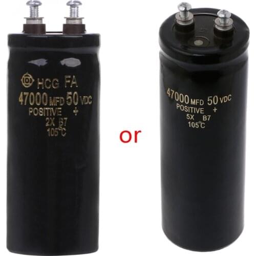 50V 47000UF/MFD Aluminum Screw Audio Filtering Electrolytic Capacitor 105â J0PB