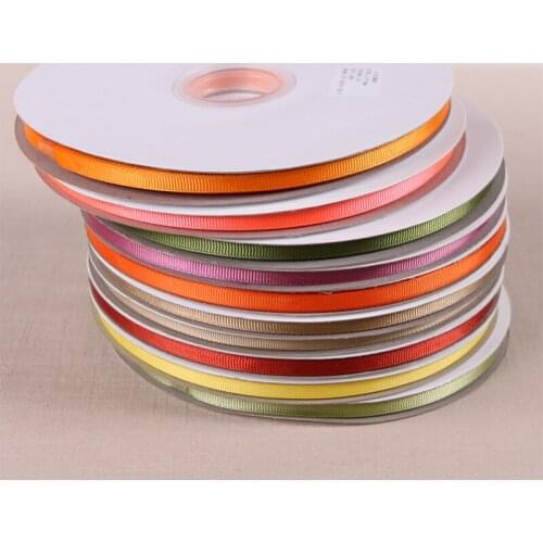 6MM(1/4") Grosgrain Ribbon 100Yards/91Meters Wedding Christmas Webbing Cake Gift Candy Box Flower Package DIY Hair Accessories