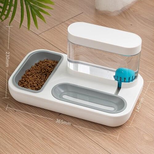 Pet Dogs Cats Water Dispenser Bowl Gravity Bottle Waterer Feeder Dish 1500ML