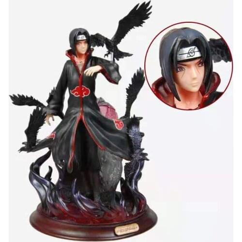 26CM Naruto Shippuden Action Figure Akatsuki Uchiha Itachi Crow PVC Anime Model Statue Collectible Toys