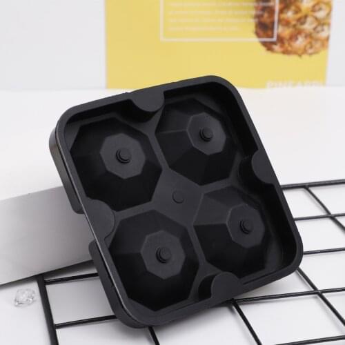 Hot sale 4 cavity Ice Cube Trays Diamond Ice Cube Molds