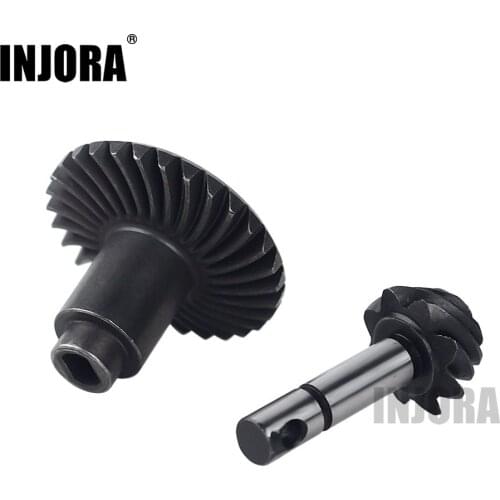 INJORA 8T 30T Steel Helical Bevel Axle Gear for 1/10 RC Crawler Axial SCX10 II 90046 90047 90059 90060