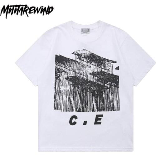 Summer Mans T-shirt Creative CE Print Casual Loose Short Sleeve T-shirt for Men Couple Tees shirts Tops Plus Size Pure Cotton