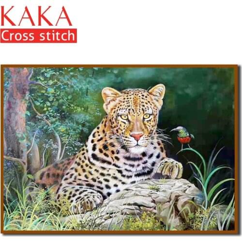 Cross stitch kits,Embroidery needlework sets with printed pattern,11CT canvas for Home Decor Painting,Animals Full NCKA016